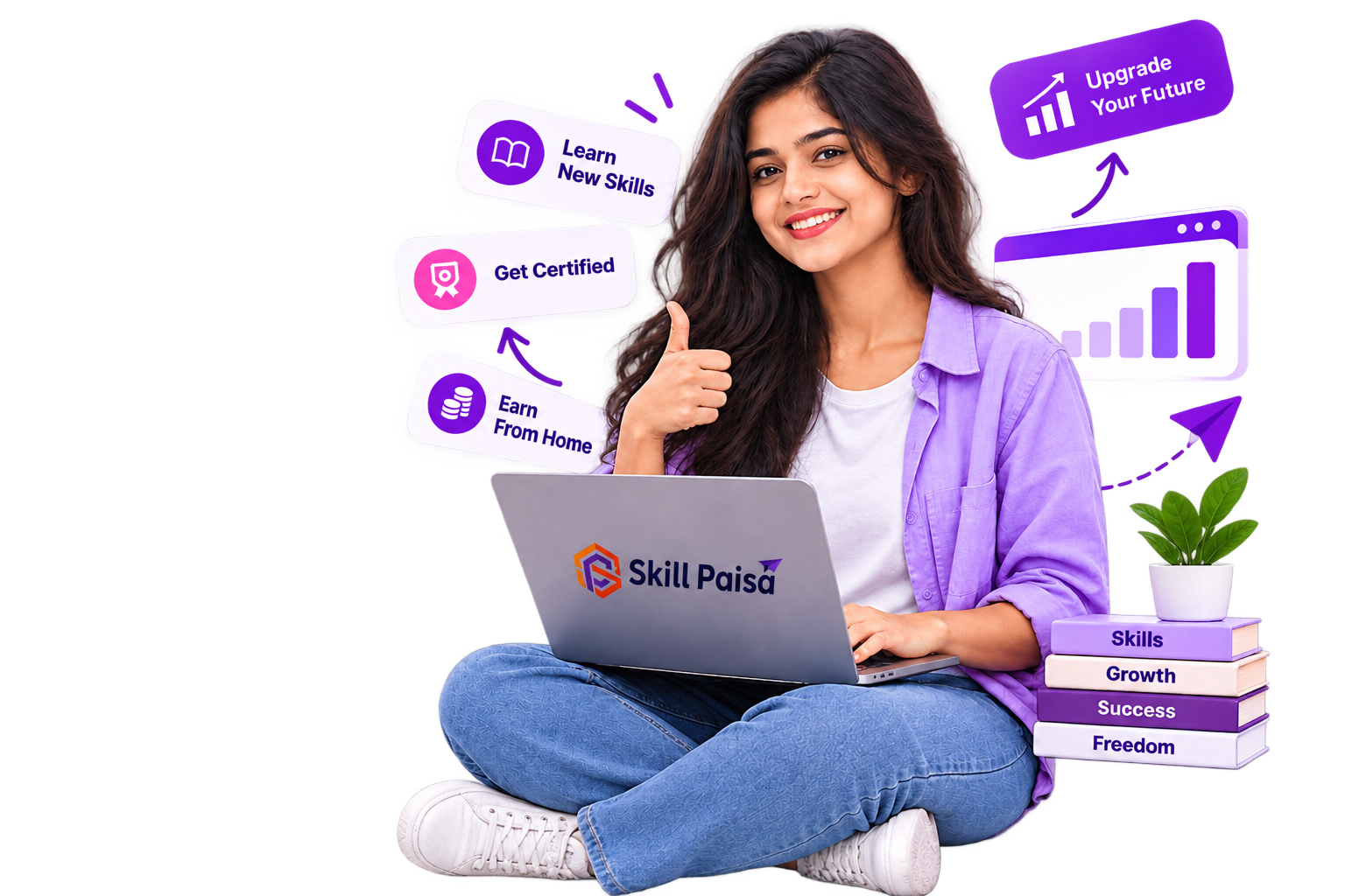 Learner building digital skills with Skill Paisa
